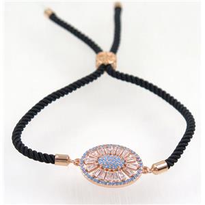 handmade bracelet with nylon wire, zircon bead, approx 15-20mm [FDZN5324]