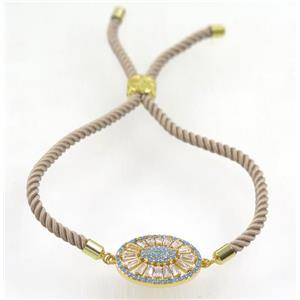 handmade bracelet with nylon wire, zircon bead, approx 15-20mm [FDZN5326]