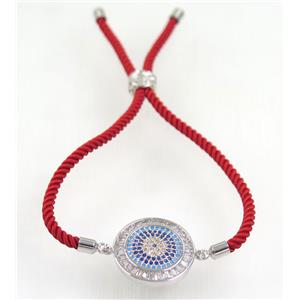 handmade bracelet with nylon wire, zircon bead, approx 20mm dia [FDZN5329]