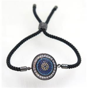 handmade bracelet with nylon wire, zircon bead, approx 20mm dia [FDZN5331]