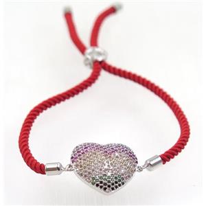 handmade bracelet with nylon wire, zircon bead, approx 18-20mm [FDZN5333]