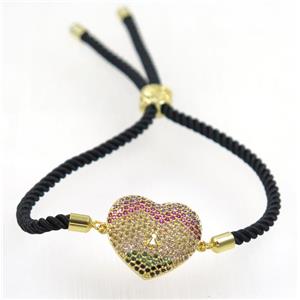 handmade bracelet with nylon wire, zircon bead, approx 18-20mm [FDZN5334]