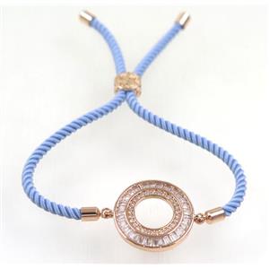 handmade bracelet with nylon wire, zircon bead, approx 21mm dia [FDZN5340]