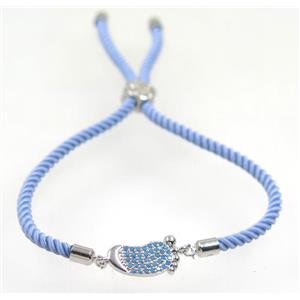 handmade bracelet with nylon wire, zircon bead, approx 8-15mm [FDZN5345]