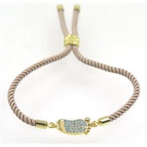 handmade bracelet with nylon wire, zircon bead, approx 8-15mm [FDZN5346]