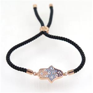 handmade bracelet with nylon wire, zircon bead, approx 16-20mm [FDZN5348]