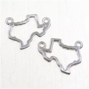 copper pendant, platinum plated, approx 12-14mm [FDZN5645]