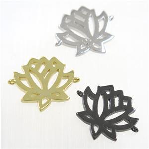 copper lotus flower connector, mix color, approx 15-17mm [FDZN6096]