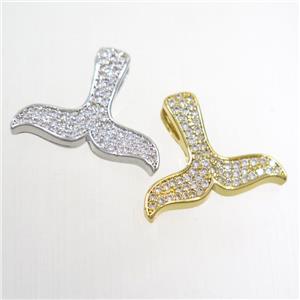 copper pendants paved zircon, mix color, approx 17-22mm [FDZN6479]