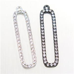 copper pendants paved zircon, mix color, approx 6-22mm [FDZN6533]