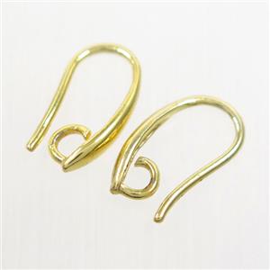 copper earring hook, color keeping, gold plated, approx 7-15mm [FDZN7184]