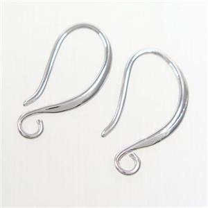 copper earring hook, color keeping, platinum plated, approx 9-20mm [FDZN7185]