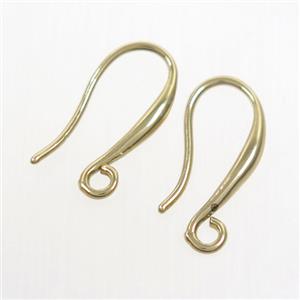 copper earring hook, color keeping, gold plated, approx 9-20mm [FDZN7186]