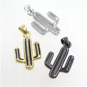 copper cactus pendants, mix color, approx 15-20mm [FDZN7403]