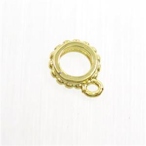 copper hanger bail, gold plated, approx 7mm dia [FDZN7582]