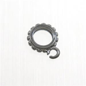 copper hanger bail, black plated, approx 7mm dia [FDZN7583]