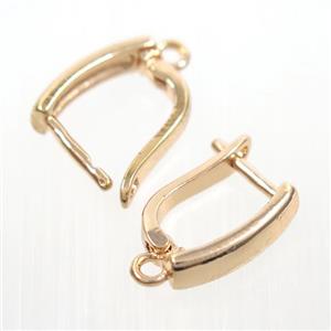 Copper Latchback Earring with Loop Rose Gold, approx 10-15mm [FDZN7756]