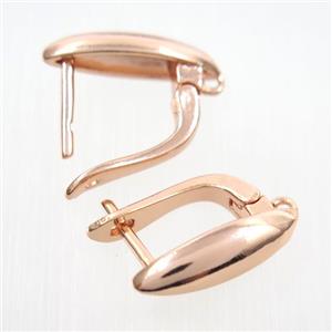 copper earring with loop, rose gold, approx 12-18mm [FDZN7763]