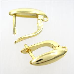 copper earring with loop, gold plated, approx 12-18mm [FDZN7765]