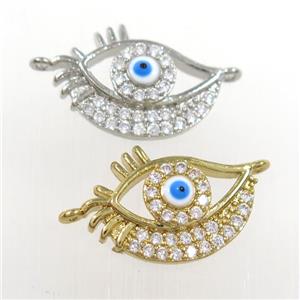 copper eye pendant paved zircon, mix color, approx 12-17mm [FDZN8319]
