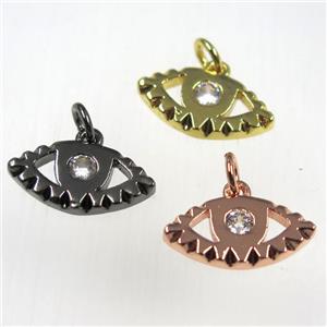 copper eye pendants paved zircon, mixed, approx 8-16mm [FDZN8407]