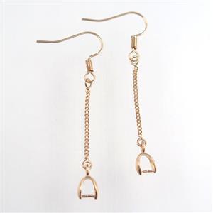 copper earring hook, rose gold, approx 15-55mm [FDZN8714]