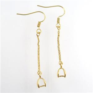 copper earring hook, gold plated, approx 15-55mm [FDZN8716]