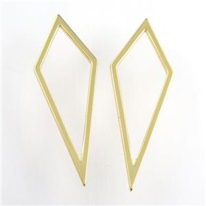 copper rhombus jumpring, gold plated, approx 15-40mm [FDZN9118]