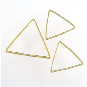 copper triangle jumpring, gold plated, approx 27mm [FDZN9120-27MM]