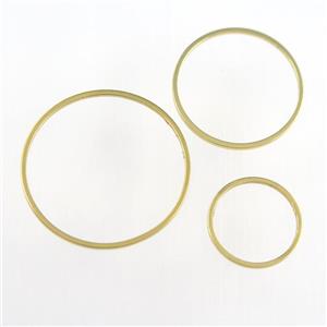 copper circle jumpring, gold plated, approx 25mm dia [FDZN9123-25MM]