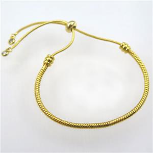 copper bracelet chain, gold plated, approx 3mm dia, 60mm dia [FDZN9237]
