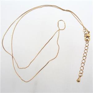 copper necklace chain, rose gold, approx 0.6mm chain, 40cm length [FDZN9252]