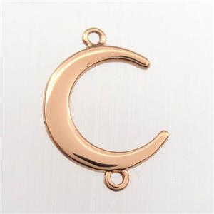 copper moon connector, rose gold, approx 15mm [FDZN9376]