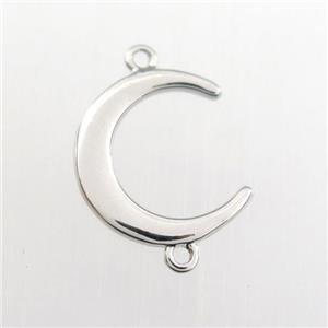 copper moon connector, platinum plated, approx 15mm [FDZN9377]