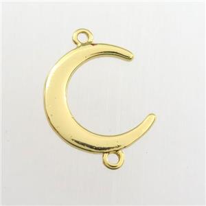 copper moon connector, gold plated, approx 15mm [FDZN9378]