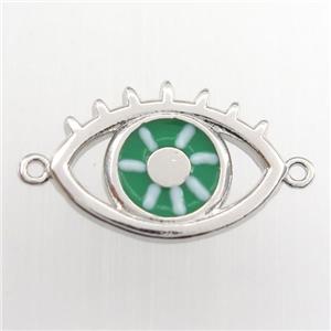 copper eye connector, enamel, platinum plated, approx 13-18mm [FDZN9387]