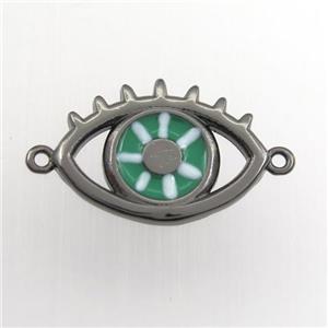 copper eye connector, enamel, black plated, approx 13-18mm [FDZN9389]