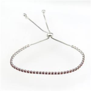 copper bracelet with zircon, approx 2mm, 24cm length [FDZN9506]