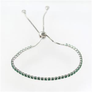 copper bracelet with zircon, approx 2mm, 24cm length [FDZN9508]