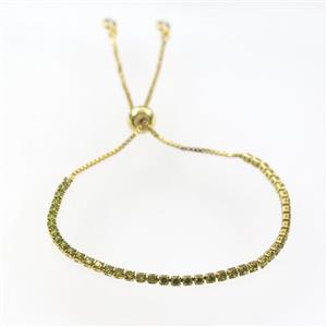 copper bracelet with zircon, approx 2mm, 24cm length [FDZN9511]