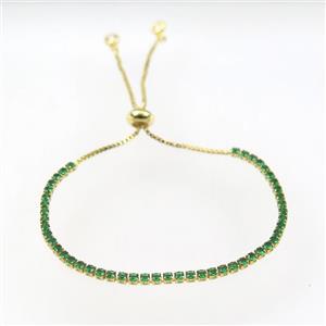 copper bracelet with zircon, approx 2mm, 24cm length [FDZN9512]