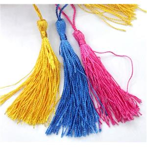 handmade tassel pendant with nylong wire, approx 60-78mm length [FGPD58]