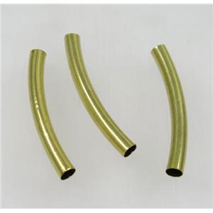 Raw brass tube bead, approx 5x45mm [FGPDA249]
