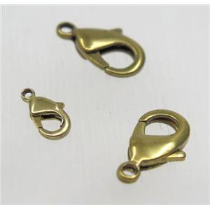 Raw Brass Lobster Clasp, approx 12mm [FGPDA254-12MM]