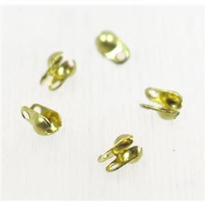 Raw Brass beadTips, approx 2-4mm, 1.5mm dia [FGPDA275]