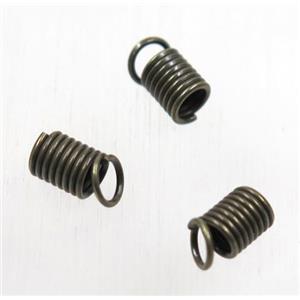 Raw Brass spring clasp, end cord, approx 5x9mm [FGPDA278]