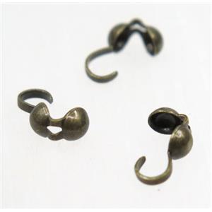 Antique Bronze Brass beadTips, approx 4x9mm [FGPDA287]