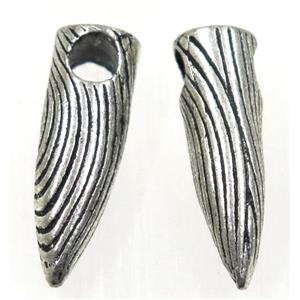 zinc metal bullet pendant, approx 10-25mm [FGPDA354]