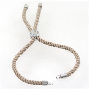 nylon cord bracelet chain, approx 3mm thickness [FGPDA356]