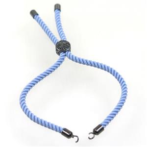 blue nylon cord bracelet chain, approx 3mm thickness [FGPDA363]